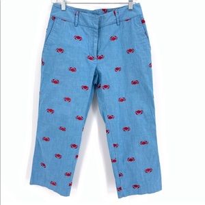 Lilly Pulitzer Crab Embroidered Pants